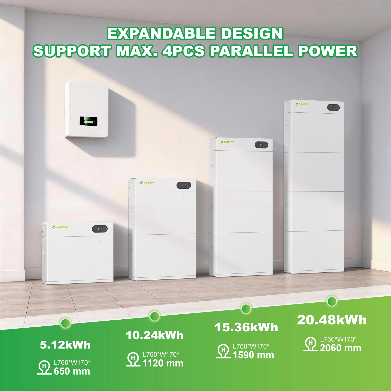 High voltage stackable battery system HS-A series